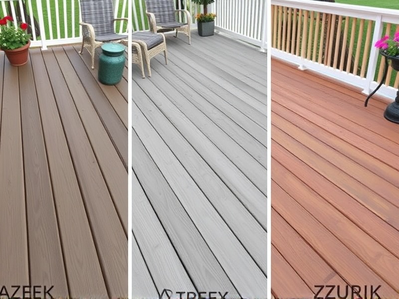 AZEK, TREX, and ZURI Composite Decking: A Comprehensive Guide