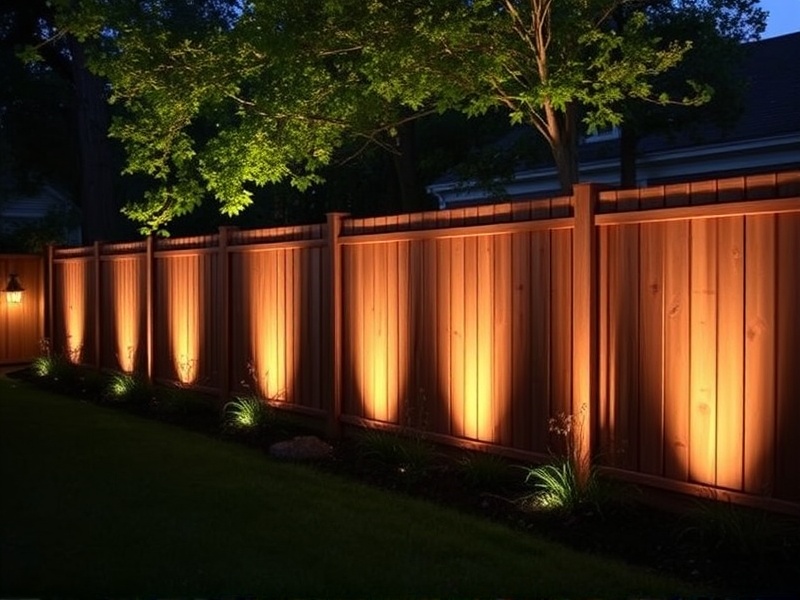 backyard fence lighting ideas