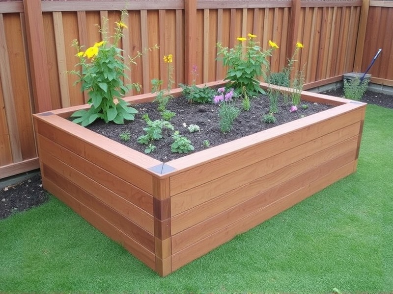 biscuit joint composite decking raised bed