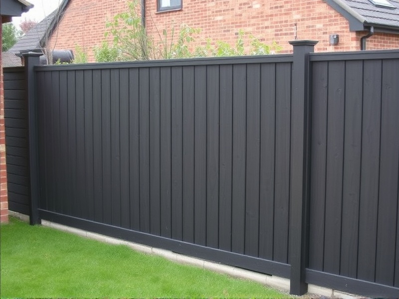 charcoal composite fencing