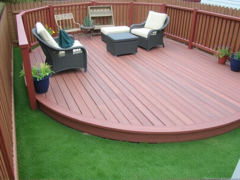 circular composite decking