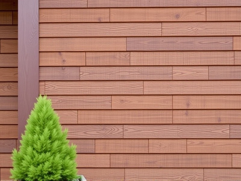 The Installation Process of Brown Wood Composite Panel Siding
