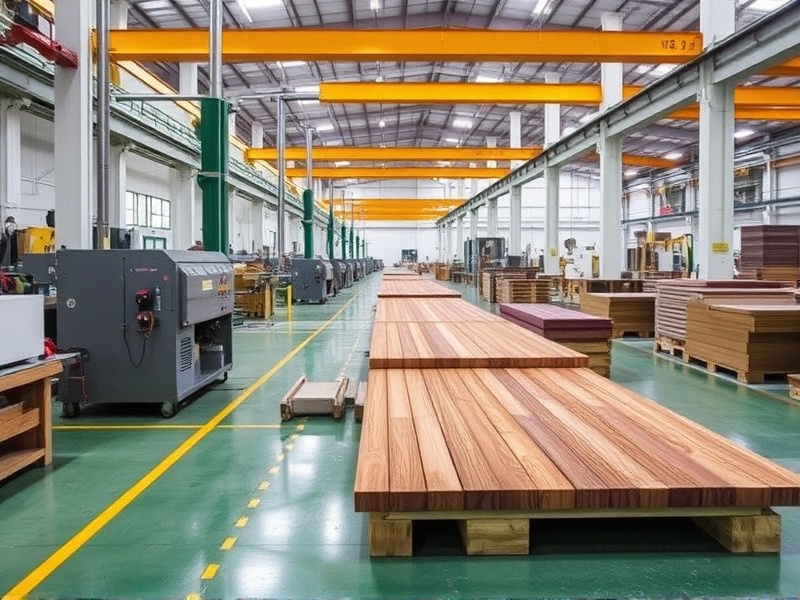 The Process of Manufacturing WPC Decking at an Exterior Factory