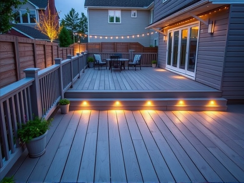 Transform Your Backyard with Grey Composite Decking and Smart Lighting