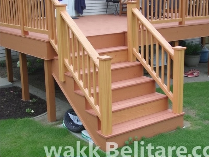 two step deck stairs