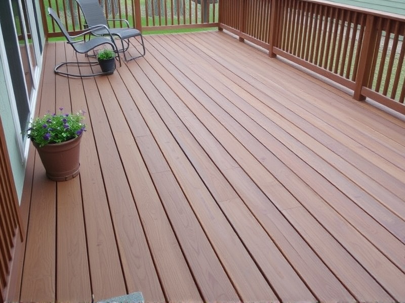 typical size of composite wood decking