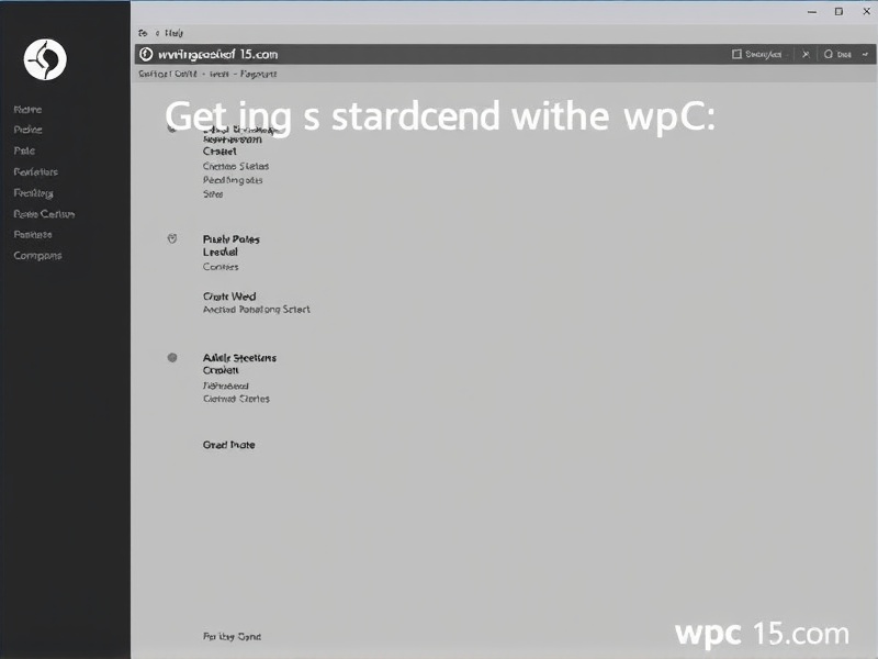 User Guide: Getting Started with wpc 15.com