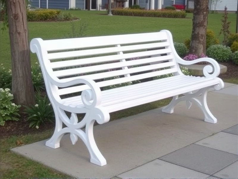 white wpc park bench manufacturer