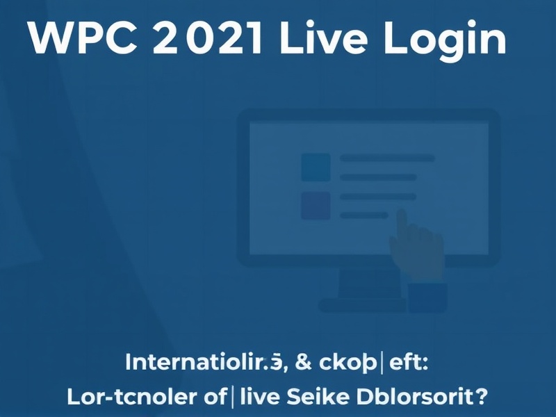 WPC 2021 Live Login: Common Issues and Solutions