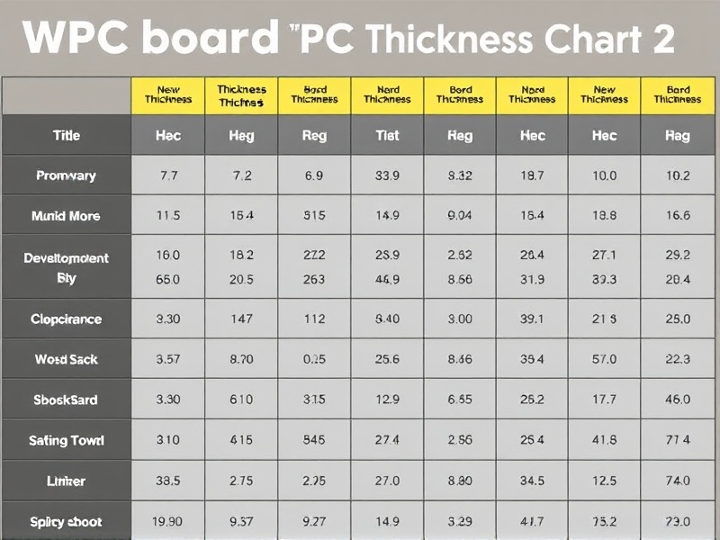 WPC Board Thickness Chart: Your Blueprint for Successful Projects