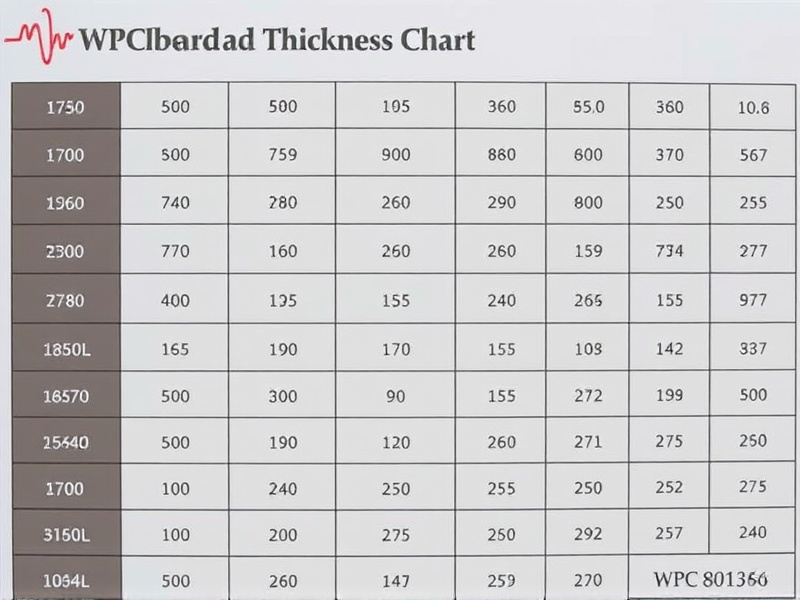 wpc board thickness chart
