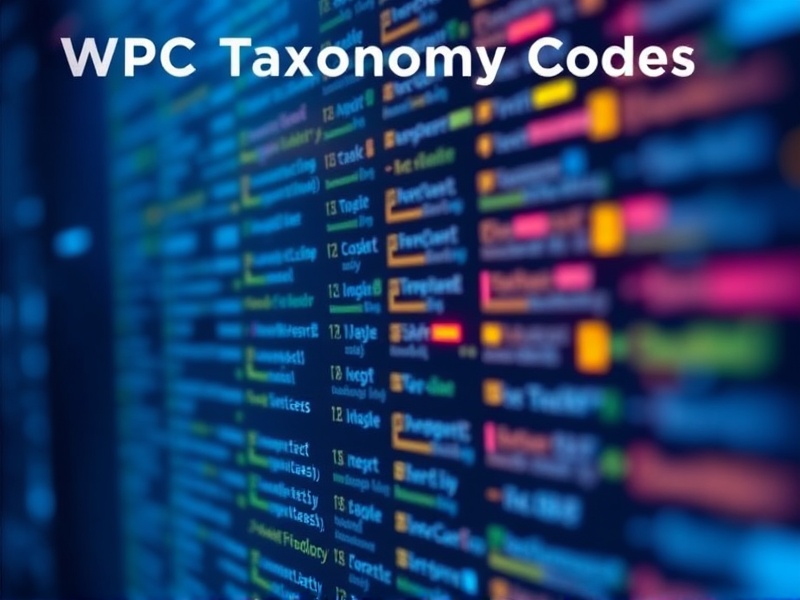 WPC Taxonomy Codes: A Key to Efficient Data Management