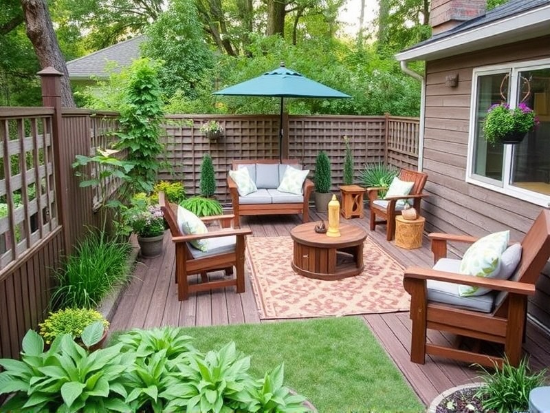 backyard deck garden ideas